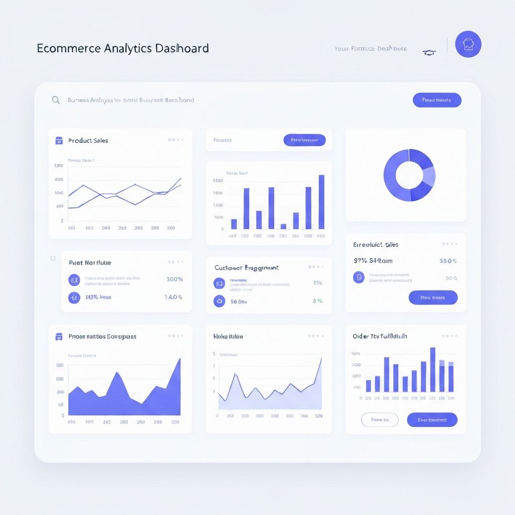 E-commerce analytics dashboard illustration