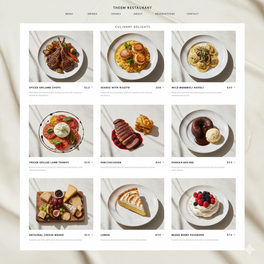 Restaurant theme preview